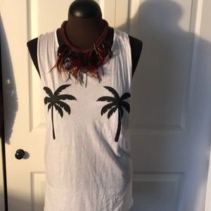 PINK nwot palm tree tank